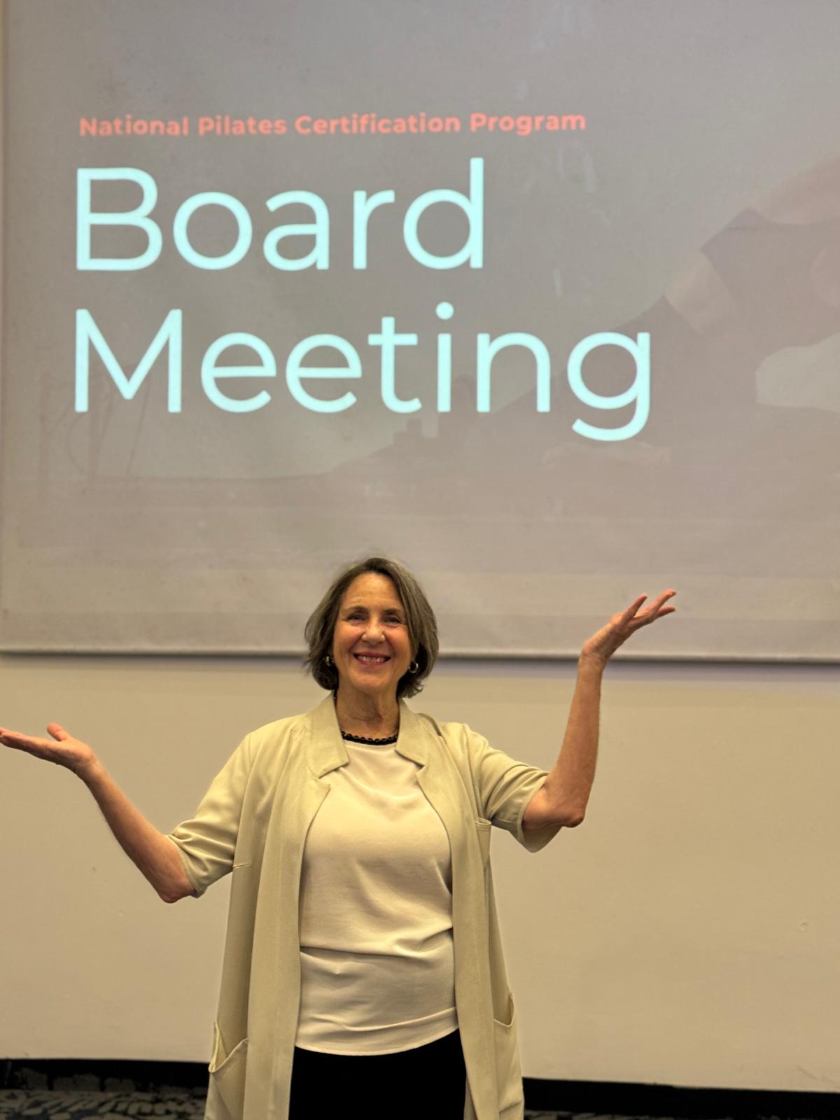 Jolita Trahan al Board Meeting del National Pilates Certification Program